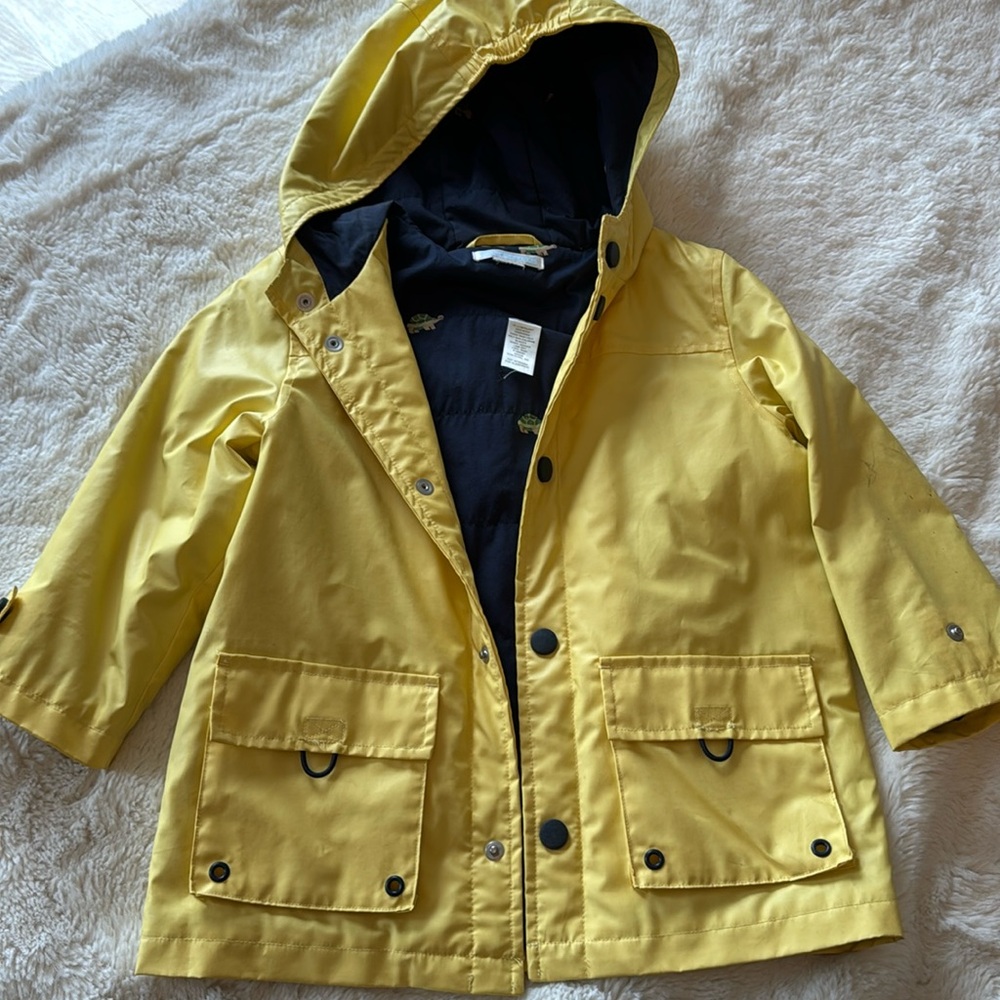 JANIE AND JACK KID RAIN COAT, YELLOW, UNISEX